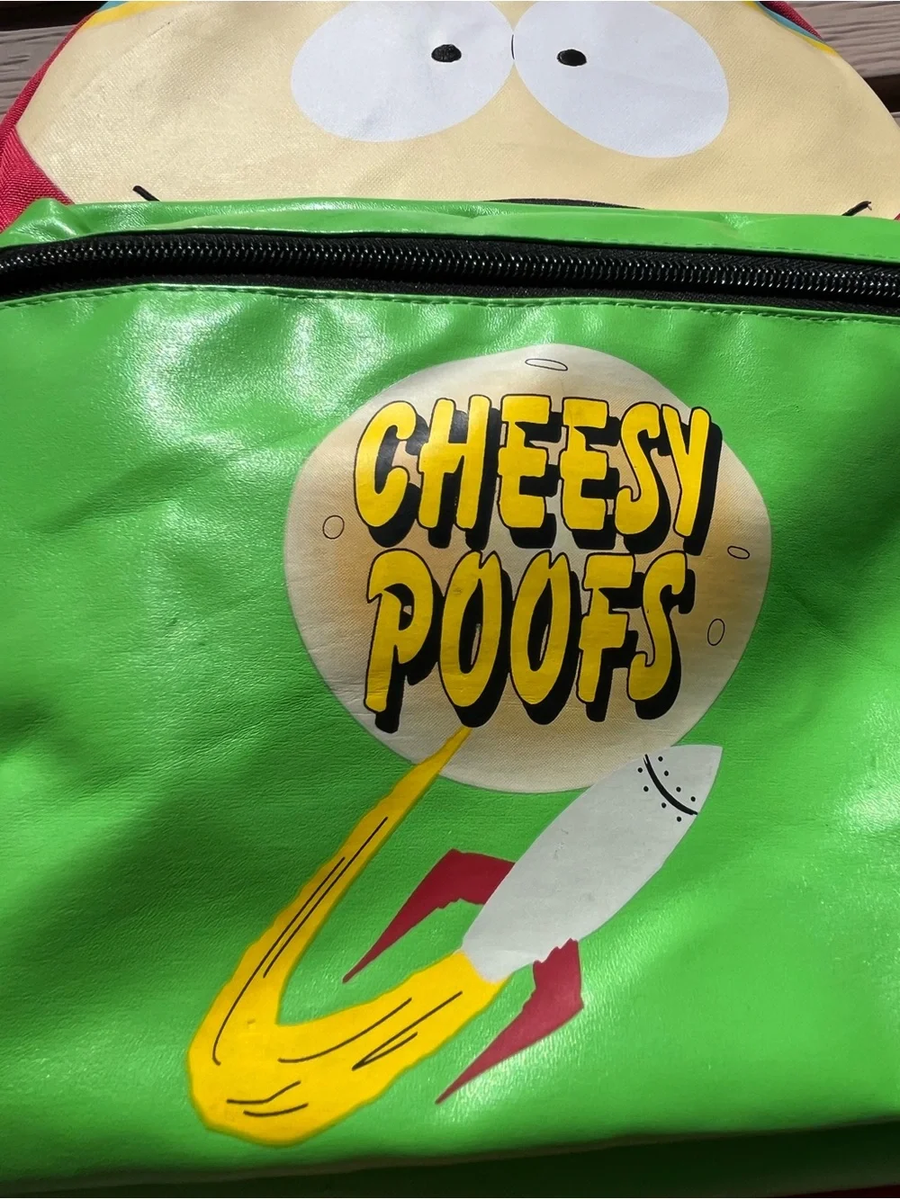 South Park Eric Cartman Cheesy Poofs Reversible Flip Pak Backpack Character Bag